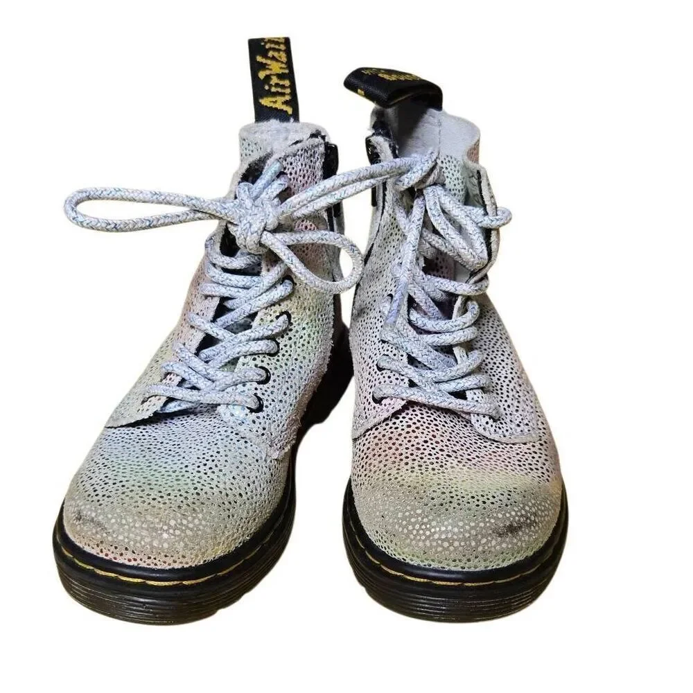 Dr. Martens 1460 Pascal Kids Rainbow Boots Size US 7